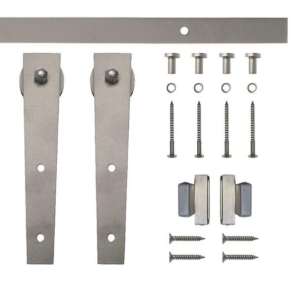 Quiet Glide Soft Close 60" Satin Nickel Wedge Mini Single Barn Door Hardware NT.1310.02.SN-60-SC